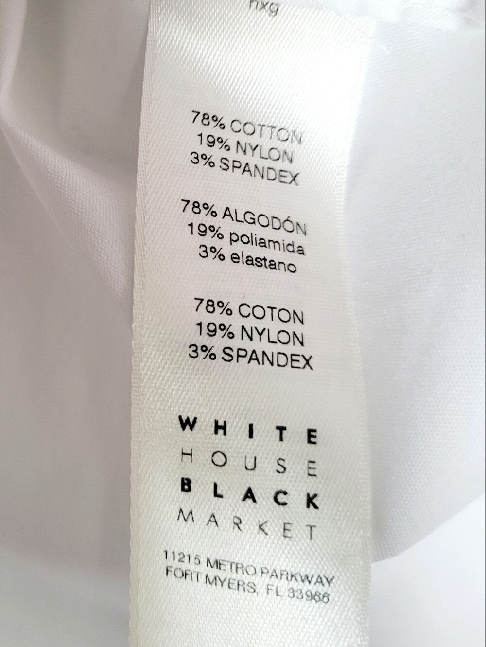 White House Black Market White Ruffle-Cuff Button Down Cotton Blnd Shirt 6/Small - Picture 11 of 16